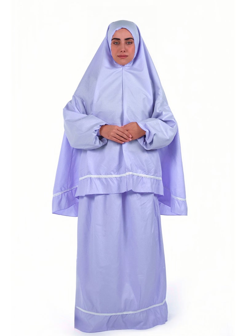 AL BENT AL SHARQIEH Two pieces islamic prayer robe dress set with sleeve - Image 1